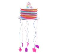 WOONEKY Unicorn Pull String Pinata Cute Decorative Lantern for Birthday Party for Themed Celebrations and Festivals Fill with Surprises for Hours of Fun