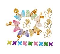 WOONEKY Unique Butterfly Hair Clip Set for Locs African Coiling Hair Accessories Metal Jewelry for Women