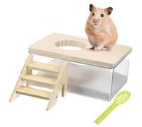 WOONEKY Versatile Hamster Sand Bath Container Kit Includes Tub Ladder Safe Playtime Great Present