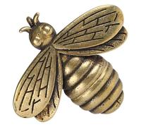 WOONEKY Vintage Brass Bee Hanging Charm Pendant for Keychain Decoration Hand-painted Vivid Design and Safe Material for DIY Accessories and Stylish Keyring Embellishment