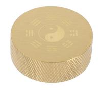 WOONEKY Vintage Copper Paperweight for Calligraphy Practice Small Solid Metal Desk Decor with Smooth Surface Reusable Chinese Writing Paperweight for Home and Office