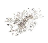WOONEKY Vintage Flower Leaf Hair Comb Elegant Bridal Headwear for Weddings Engagements and Special Occasions Delicate Alloy Design Chic Ornaments for Brides and Bridesmaids