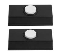 WOONEKY Vintage Wall Mounted Doorbell Switch 2pcs, Retro Plastic Door Bell Push Button with Silicone Waterproof Switch, Replacement Doorbell Components for Home and Garage Use