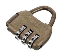 WOONEKY Vintage Zinc Alloy Combination Padlock for Travel Luggage and Gym Lockers Password Security Lock with Retro Design Rust-Resistant Case Lock Accessories Easy Reset for Personal Bags