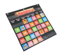 WOONEKY Wall Hanging Classroom Calendar Eco Friendly English Edition Teaching Schedule Tool with Lightweight Educational Calendar for Learning Days Weeks Months