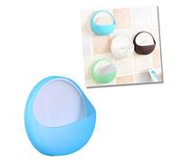 WOONEKY Wall-mounted Bathroom Soap Dish with Strong Suction Cup Blue Abs Plastic Soap Holder with Drainage for Shower and Kitchen Multi-functional Box with Easy Installation