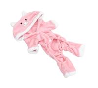 WOONEKY Warm Coral Fleece Dog Hoodie Pig Cosplay Small Pet Halloween Coat Christmas Outfit Soft Breathable for Puppies and Cats Outdoor Party
