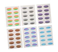 WOONEKY Waterproof Eyeshadow Stencil Stickers 6pcs Temporary Eye Makeup Party Festival Cosplay Accessories for Women Girls