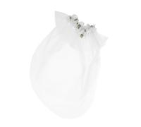 WOONEKY Wedding Veil with Bow Hair Accessories Comfortable Pet Bride Costume Headpiece for Cats and Dogs Unique Floral Dress Accent for Festive Occasions and Photo Appeal