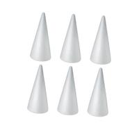 WOONEKY White Foam Cones for Christmas Crafting and ’s Educational DIY Projects, Polystyrene Solid Cones for Handmade Ornaments and Preschool Activities