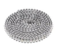 WOONEKY Wide Staircase Rhinestone Lace Chain Trim Yards Sparkly Garment Belt Ribbon for DIY Clothing Jewelry Crafts Plastic Silver