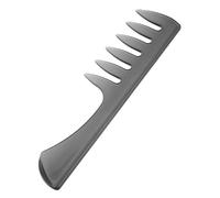 WOONEKY Wide Tooth Shark Comb Retro Oil Styling Tool for Salon Barber Gentle Hair Care for All Hair Types Classic Black Design Essential for Hairstylists