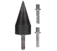 WOONEKY Wood Splitter Drill Bit Hex Shank Firewood Splitter Cones with Drill Handles for Efficient Woodworking and Tough Log Splitting