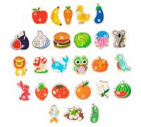 WOONEKY Wooden Alphabet Animal Puzzle for Montessori Preschool Learning with Letters and Fruit Motifs Interactive Matching Game for Early Education and Fine Motor Skills Development
