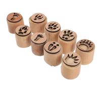 WOONEKY Wooden Animal Footprint Stamps DIY Craft Tools for Card Making Scrapbooking Tags Creative Natural Scene Flower Stamps
