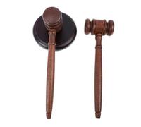 WOONEKY Wooden Auction Gavel with Base Clear Loud Sound Judge Hammer for Lawyers Auctioneers Courtroom Use Fine Workmanship Vintage Style