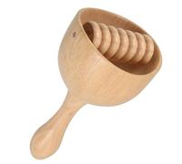 WOONEKY Wooden Cup with Roller Swedish Torch Wood Body Massage Tool for Deep Muscle Relaxation and Ergonomic Sculpting Tool for Body Shaping and Muscle Relief