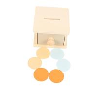 WOONEKY Wooden Montessori Color Cognition Box for Motor Skills Training Educational with Smooth Surface Portable Design for Hand-eye Coordination and Logical Thinking Development