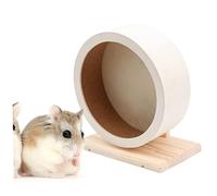 WOONEKY Wooden Non Run Disc Pet Exercise Wheel for Hamsters Hedgehogs Durable Standing Exercise for Small Pets Encourages Healthy Activity Nail Training for Dwarf