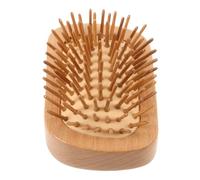 WOONEKY Wooden Padded Hair Brush Small Scalp Massage Hair Comb Detangling Brush for Women and Children