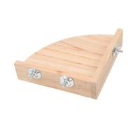 WOONEKY Wooden Perch for Birds Large Natural Wood Platform Stand for Parrots Roosting to Stimulate Foot Exercise and Create Fun Playground