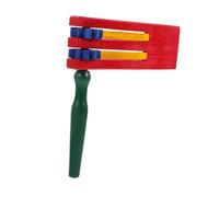 WOONEKY Wooden Ratchet Soundboard for Boys and Girls Handheld Musical Instrument Educational Noise Maker Traditional Castanet for Early Learning for Games and Sports Events