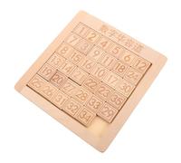 WOONEKY Wooden Sliding Number Puzzle Game Montessori Brain Teaser with Safe Wooden Blocks Logical Mind Puzzle for Early Education and Confidence Building Birthday Gift for Boys