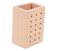 WOONEKY Wooden Tool Bit Storage Block for Nail Salon and Home Use Organizer Stand for Bur and Drill Bits Easy-clean Nail Accessory Holder and DIY Manicure
