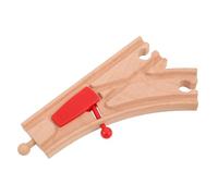 WOONEKY Wooden Train Track Expansion Set with Track Connectors and Bridge Accessories for Compatible Educational Wooden Railway Accessories for Creative Play