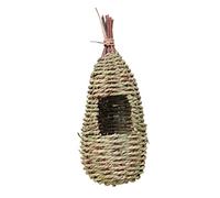 WOONEKY Woven Grass Bird House for Indoor Outdoor Use Idyllic Nesting Box Decoration for Garden Birds for Swallows Parrots