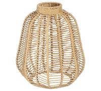 WOONEKY Woven Rattan Lampshade Hanging Light Shade for Ceiling and Table Lamps Easy Assembly Natural Rustic Design for Living Bedroom Kitchen