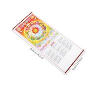 WOONEKY Year Horse Wall Calendar Rattan Scroll Traditional Chinese Zodiac Decoration Monthly Planner Family Office Home Wall Planner