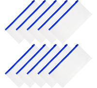 WOONEKY Zipper Pencil Cases 10pcs A6 Small File Pouches Thickened White for School Outdoor Pen Storage Stationery Bags