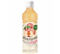 Woongjin Nature's Flat Peach Juice 340ml - Premium Donut Peach Drink with Real Fruit Aroma - Refreshing Korean Saturn Peach Beverage - Official Woongjin Distribution