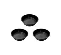 WOOPSOO 3 Pack Heavy Duty Rubber Feed Pan Large Unbreakable Livestock Water Bowl Bucket Stackable Rubber Feed Pan for Horse Goat Pig Dog Cat Farm Animal Feeding Outdoor Indoor, 12.8 x 3.3 inch