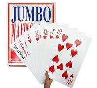 WOOPSOO Jumbo Large Playing Cards 10.2 x 14.5 Inch Giant Deck of Print Thick Poker Card Oversized Full Deck Huge Poker for Casino Theme Party Decorations Birthday Game Night Party Decor