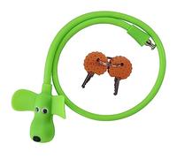 WOOQOTT Bike Cable Lock with Keys,Silicone Covered Kids Cable Lock Cartoon Lock,2 Feet Lock for Bike,Door,Skateboard,Helmet and More