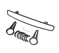 WOOSTAR 14.6" Wide Center Rear View Mirror with 1.75" Clamps Replacement for ATV UTV Viking Polaris RZR Mule Commander Motorcycle Dirt Bike Black