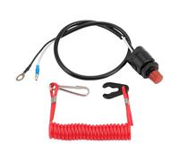 WOOSTAR 2 Wire Kill Stop Switch with Safety Tether Replacement for 2 stroke 4 stroke 6HP-25HP Outboard Motor OEM 6E9-82575-00 6E9-82575-01 6E9-82575-02 65W-82575-00 65W-82575-01 F2.6-02010200