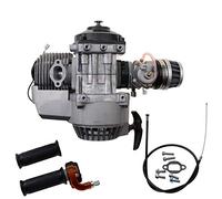 WOOSTAR 44mm Big Bore Cylinder with Recoil Starter with Carburetor and Air Filter Engine Kit Replacement for 2 Stroke 43cc 47cc 49cc 52cc Horizontal Engine Mini Pocket Bike Gas Moped Scooter