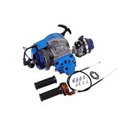 WOOSTAR 44mm Big Bore Cylinder with Recoil Starter with Carburetor and Air Filter Modified Engine Kit Replacement for SSR SX50 2016 Coolster 49cc SYX Moto 50cc Mini Pocket Bike Gas Moped Scooter Blue