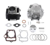 WOOSTAR 52.4mm Big Bore Cylinder Head and 66mm Valves Assembly with Piston Ring Kit Replacement for 4 Stroke 110cc Chinese Taotao Coolster Engine ATV Go Kart Dirt Bike