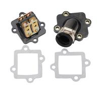 WOOSTAR Carburetor Reed Valve Intake Manifold Replacement for 2 Stroke 49cc 50cc Engine Aerox 50 SR50 Zuma 50 BWS 50 Vino 50 JOG 50 Scooter