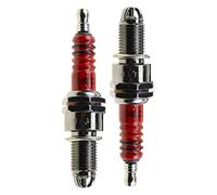 WOOSTAR D8TC Spark Plug with 3 Electrode Replacement for 4 Stroke 125cc 150cc 200cc 250cc ATV Dirt Bike Go Kart Moped Scooter Pack of 2