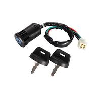 WOOSTAR Motorcycle 4 Wire Ignition Key Switch with Cap Replacement for 50cc 70cc 90cc 110cc 125cc 150cc 200cc 250cc Taotao Sunl ATV Quad Dirt Pocket Bike Electric Scooter