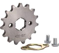 WOOSTAR Motorcycle 420-15T Front Sprocket 20mm Replacement for 50cc 70cc 90cc 110cc 125cc Dirt Pit Bike Mini Bike ATV 4 Wheeler Moped