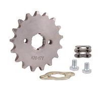 WOOSTAR Motorcycle 420-17T Front Sprocket 20mm Replacement for 50cc 70cc 90cc 110cc 125cc Dirt Pit Bike Mini Bike ATV 4 Wheeler Moped