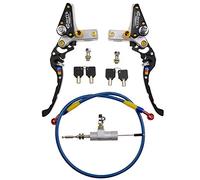 WOOSTAR Motorcycle Hydraulic Clutch Kit Master Cylinder with CNC Brake Lever Replacement for Suzuki GSX650F CR250 Dirt Pit Bike Silver