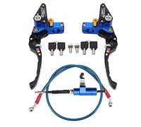 WOOSTAR Motorcycle Hydraulic Clutch Kit Master Cylinder with CNC Brake Lever Replacement for YZF 1000R Banshee 350 2001 YZ426F 2017 CRF450R Suzuki GSX650F CR250 Dirt Pit Bike Blue