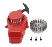 WOOSTAR Recoil Pull Starter with Flywheel Replacement for SYX SSR SX50 2 Stroke Coolster 49cc 47cc Pocket Dirt Bike Mini ATV Engine Red